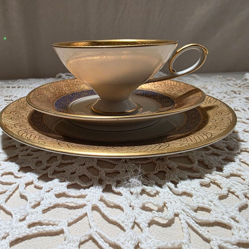 Tettau Echt Bavaria 22K Gold Tea Set Trio Made in Germany - Picture 3 of 10